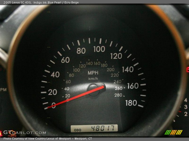 Indigo Ink Blue Pearl / Ecru Beige 2005 Lexus SC 430