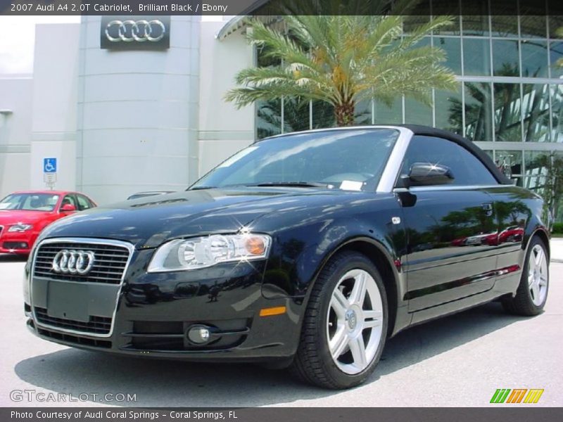 Brilliant Black / Ebony 2007 Audi A4 2.0T Cabriolet