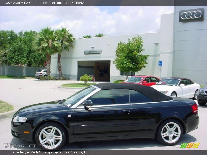 Brilliant Black / Ebony 2007 Audi A4 2.0T Cabriolet