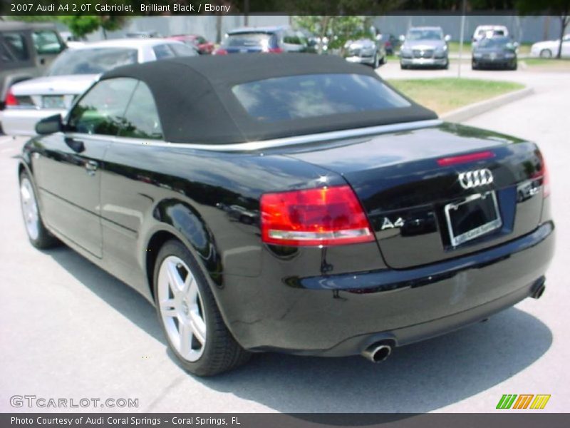 Brilliant Black / Ebony 2007 Audi A4 2.0T Cabriolet
