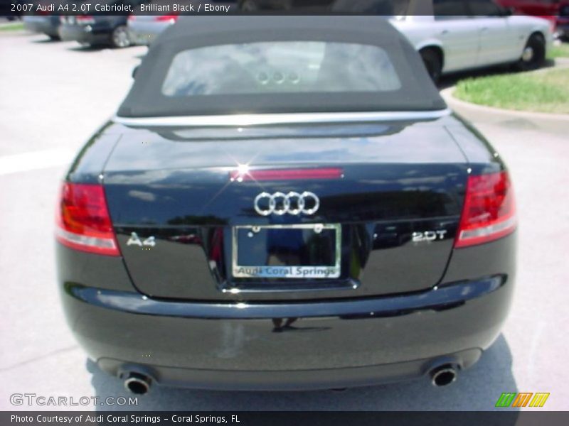 Brilliant Black / Ebony 2007 Audi A4 2.0T Cabriolet