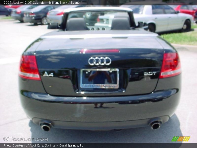 Brilliant Black / Ebony 2007 Audi A4 2.0T Cabriolet