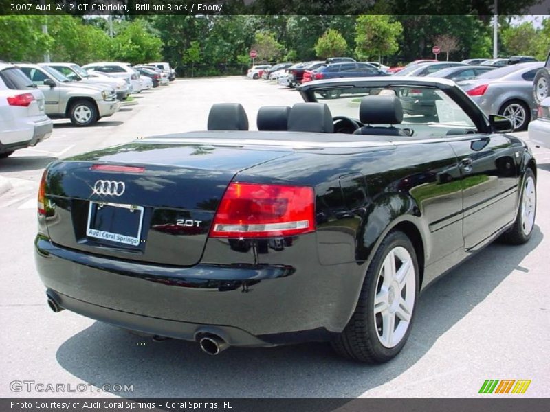 Brilliant Black / Ebony 2007 Audi A4 2.0T Cabriolet