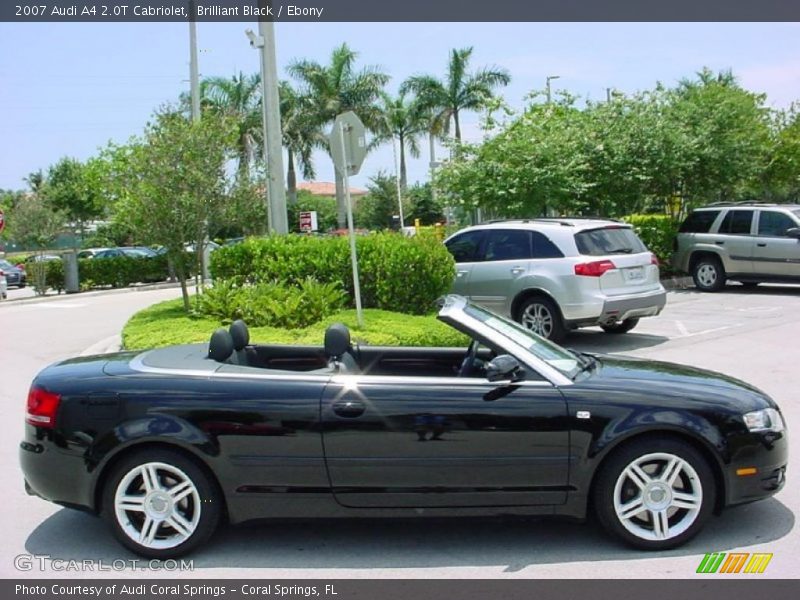 Brilliant Black / Ebony 2007 Audi A4 2.0T Cabriolet
