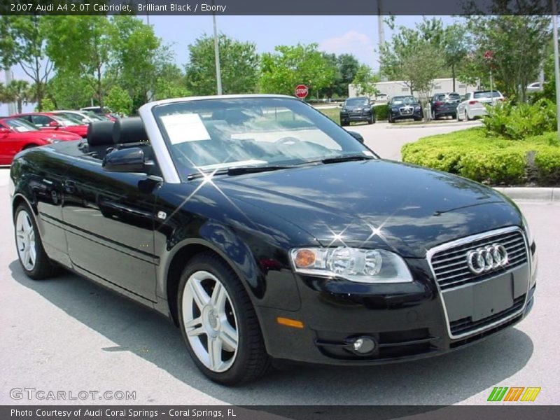 Brilliant Black / Ebony 2007 Audi A4 2.0T Cabriolet