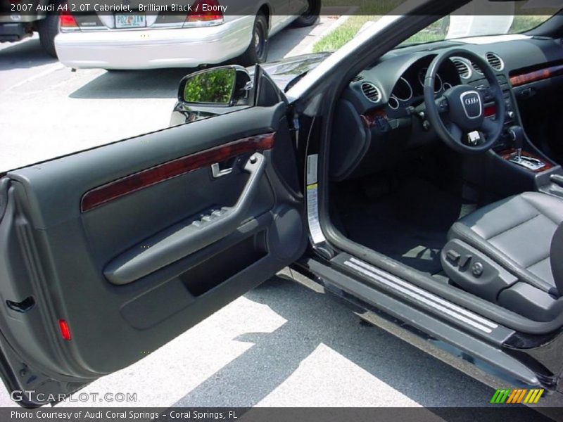 Brilliant Black / Ebony 2007 Audi A4 2.0T Cabriolet