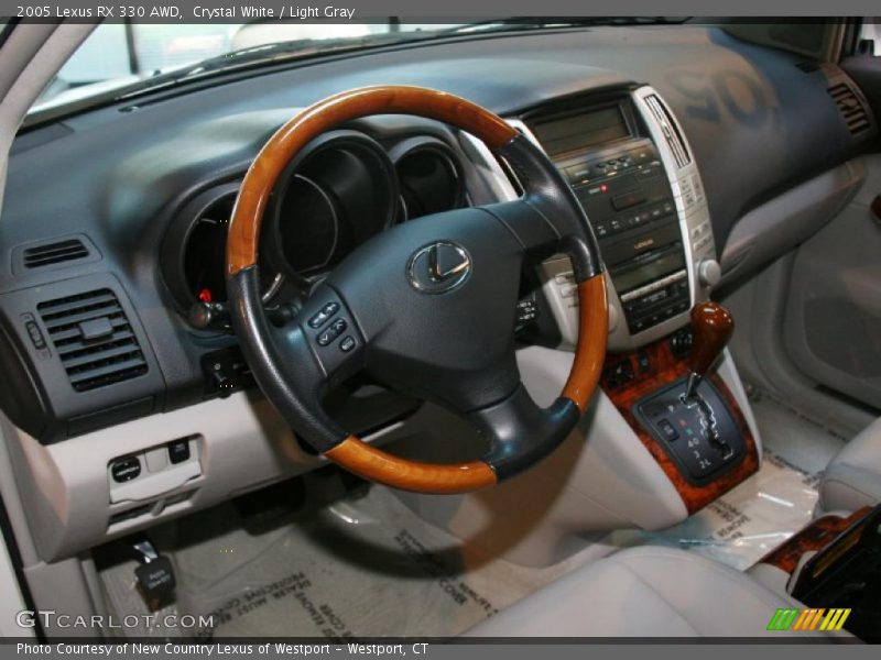 Crystal White / Light Gray 2005 Lexus RX 330 AWD