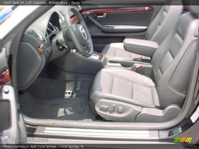 Brilliant Black / Ebony 2007 Audi A4 2.0T Cabriolet