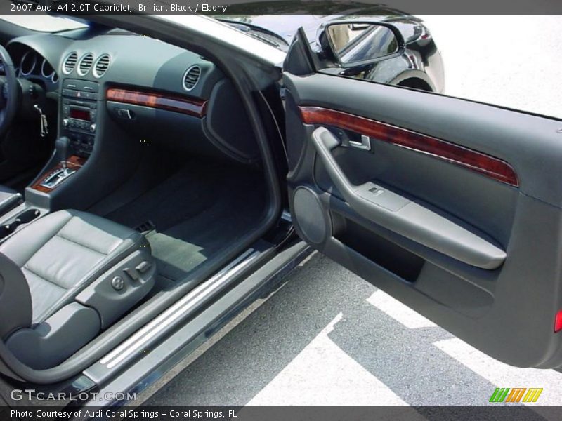 Brilliant Black / Ebony 2007 Audi A4 2.0T Cabriolet