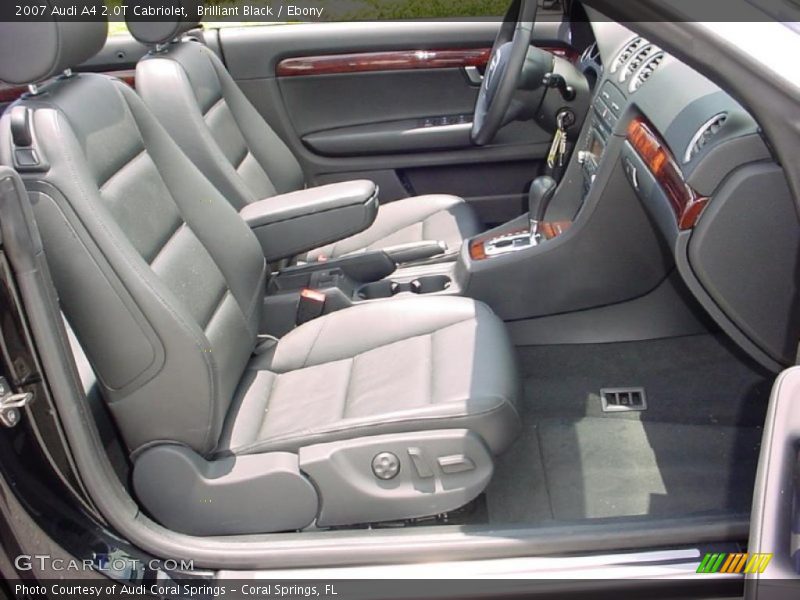 Brilliant Black / Ebony 2007 Audi A4 2.0T Cabriolet