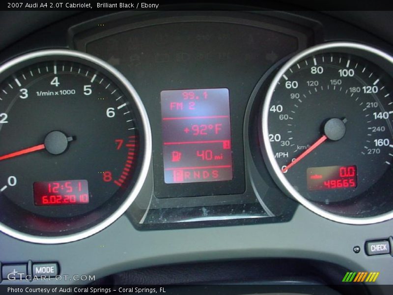 Brilliant Black / Ebony 2007 Audi A4 2.0T Cabriolet