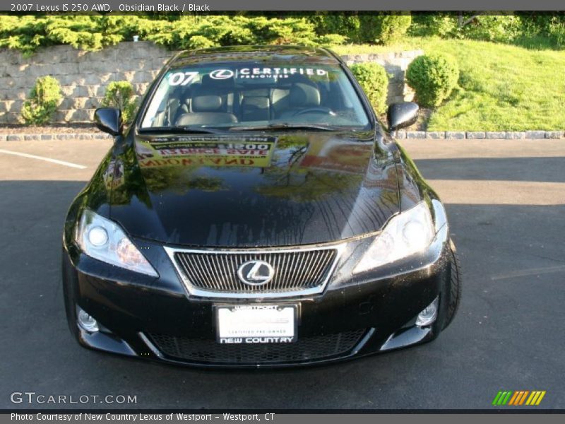 Obsidian Black / Black 2007 Lexus IS 250 AWD