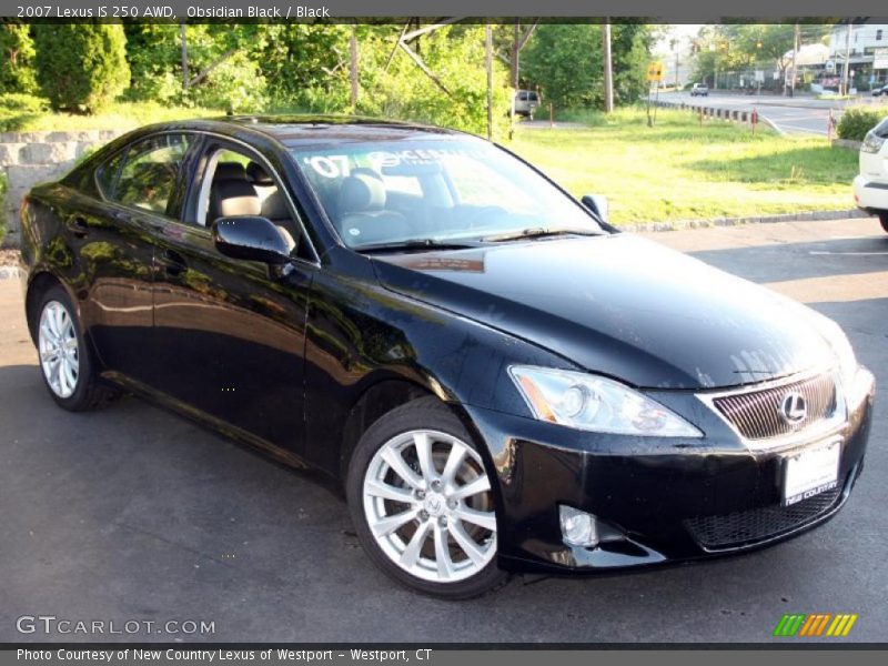 Obsidian Black / Black 2007 Lexus IS 250 AWD