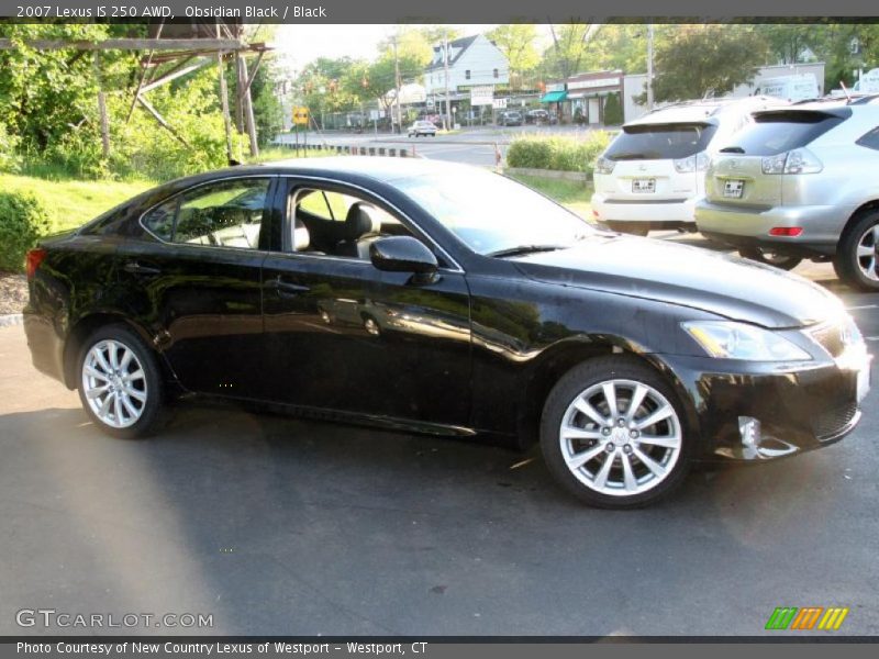 Obsidian Black / Black 2007 Lexus IS 250 AWD