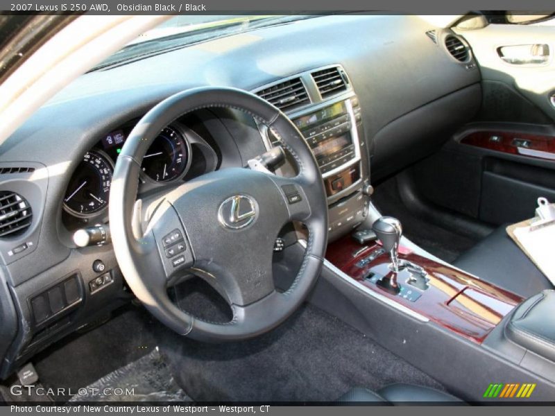 Obsidian Black / Black 2007 Lexus IS 250 AWD