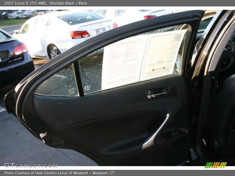 Obsidian Black / Black 2007 Lexus IS 250 AWD