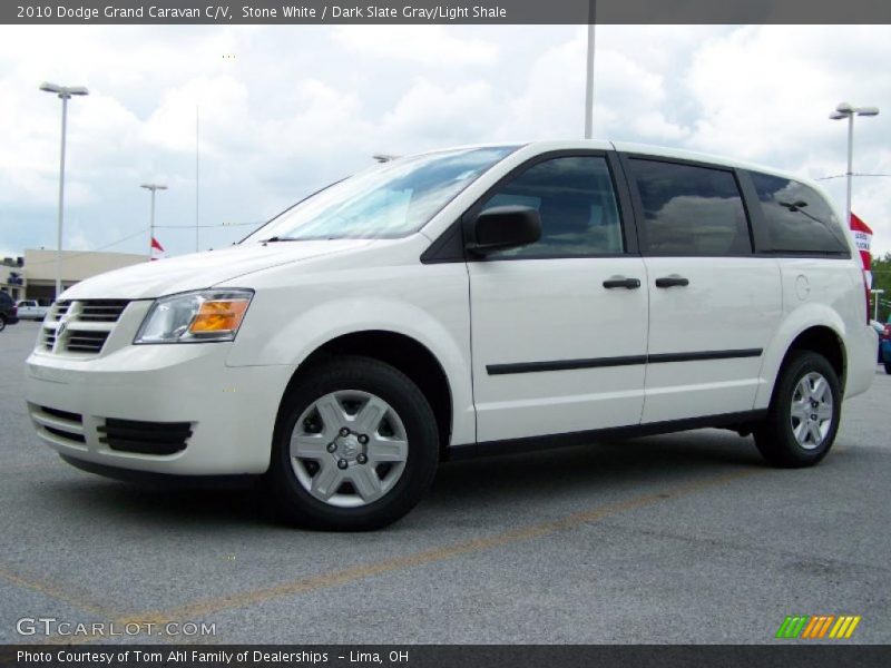 Stone White / Dark Slate Gray/Light Shale 2010 Dodge Grand Caravan C/V