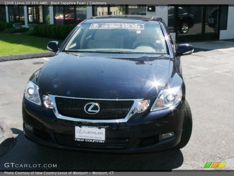 Black Sapphire Pearl / Cashmere 2008 Lexus GS 350 AWD