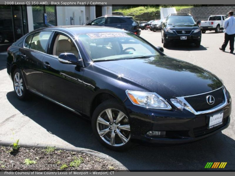 Black Sapphire Pearl / Cashmere 2008 Lexus GS 350 AWD