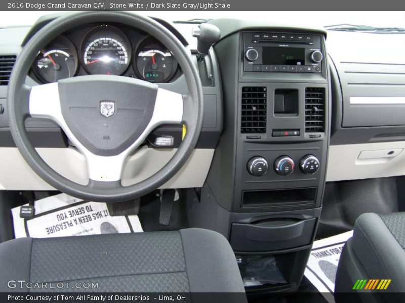 Stone White / Dark Slate Gray/Light Shale 2010 Dodge Grand Caravan C/V