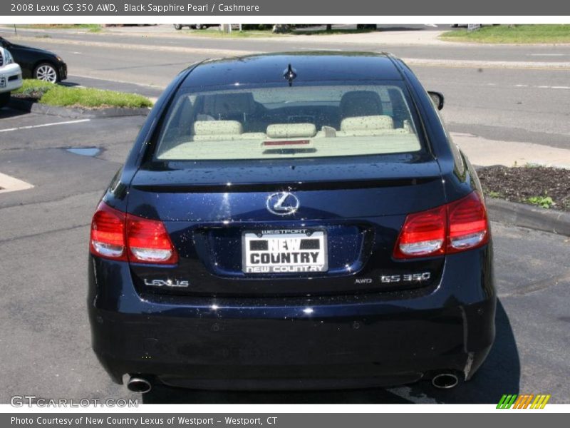 Black Sapphire Pearl / Cashmere 2008 Lexus GS 350 AWD