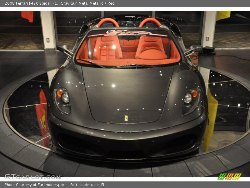 Gray Gun Metal Metallic / Red 2008 Ferrari F430 Spider F1