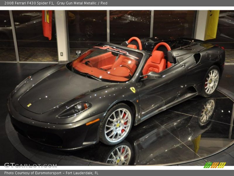 Gray Gun Metal Metallic / Red 2008 Ferrari F430 Spider F1