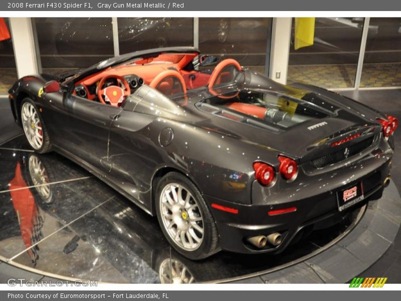 Gray Gun Metal Metallic / Red 2008 Ferrari F430 Spider F1