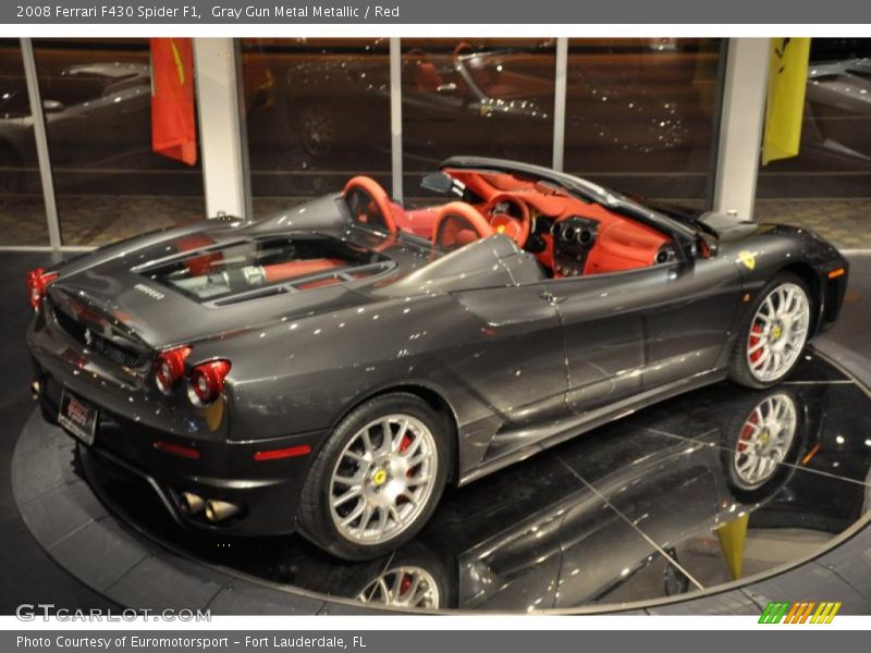 Gray Gun Metal Metallic / Red 2008 Ferrari F430 Spider F1