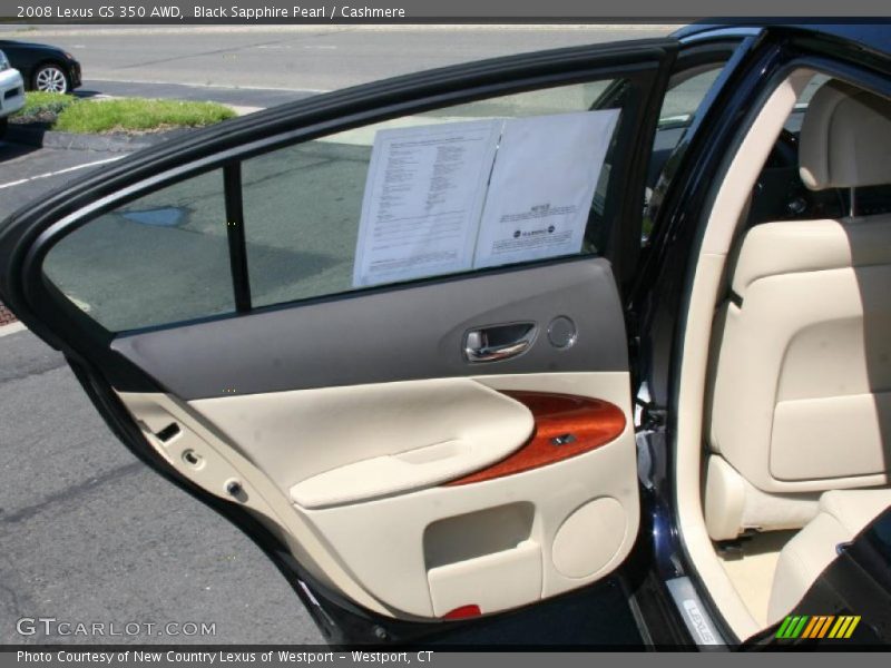 Black Sapphire Pearl / Cashmere 2008 Lexus GS 350 AWD