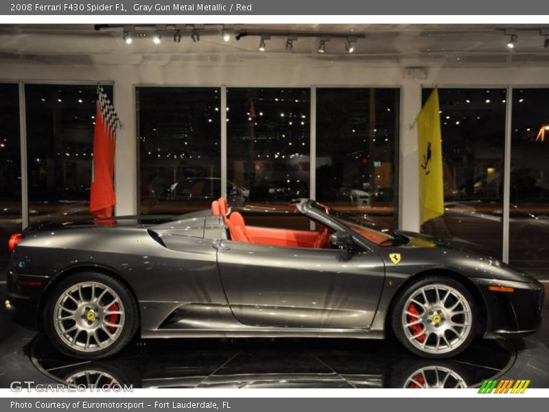 Gray Gun Metal Metallic / Red 2008 Ferrari F430 Spider F1
