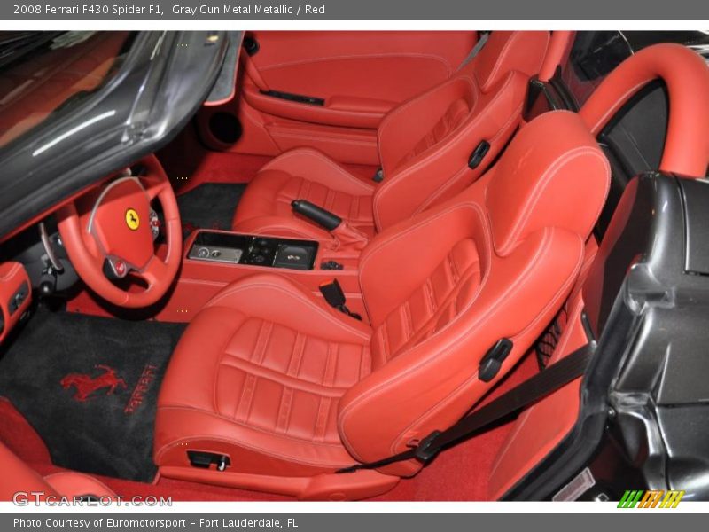 Gray Gun Metal Metallic / Red 2008 Ferrari F430 Spider F1