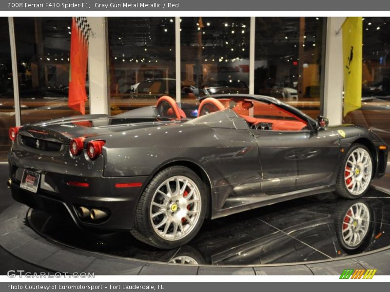 Gray Gun Metal Metallic / Red 2008 Ferrari F430 Spider F1