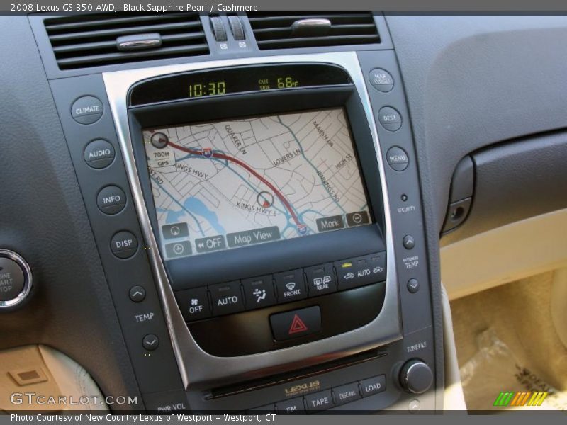 Black Sapphire Pearl / Cashmere 2008 Lexus GS 350 AWD