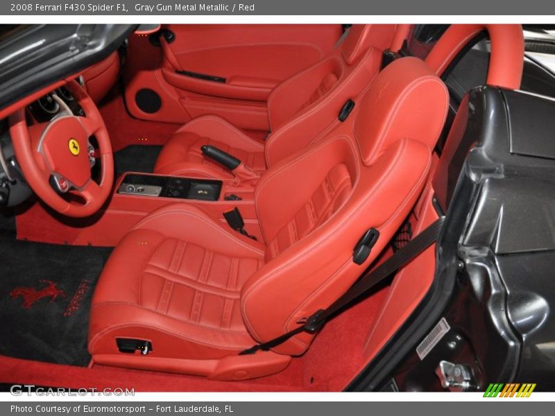 Gray Gun Metal Metallic / Red 2008 Ferrari F430 Spider F1