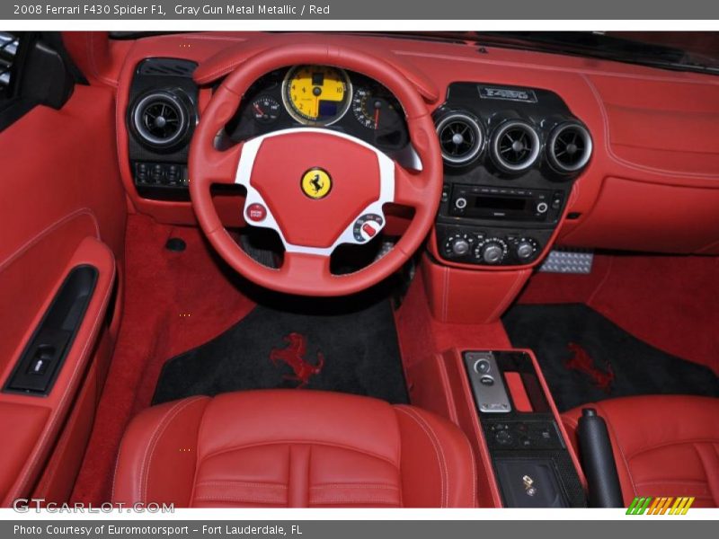 Gray Gun Metal Metallic / Red 2008 Ferrari F430 Spider F1