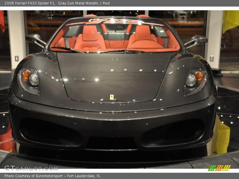 Gray Gun Metal Metallic / Red 2008 Ferrari F430 Spider F1