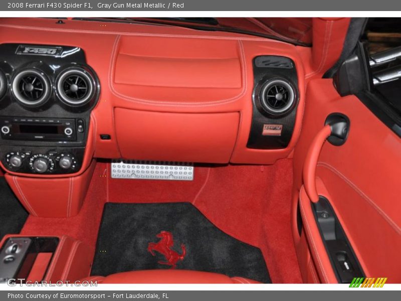 Gray Gun Metal Metallic / Red 2008 Ferrari F430 Spider F1