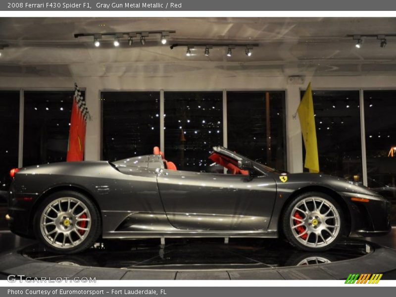 Gray Gun Metal Metallic / Red 2008 Ferrari F430 Spider F1
