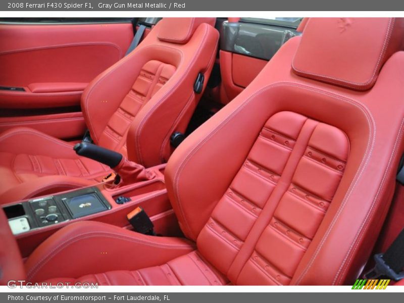 Gray Gun Metal Metallic / Red 2008 Ferrari F430 Spider F1