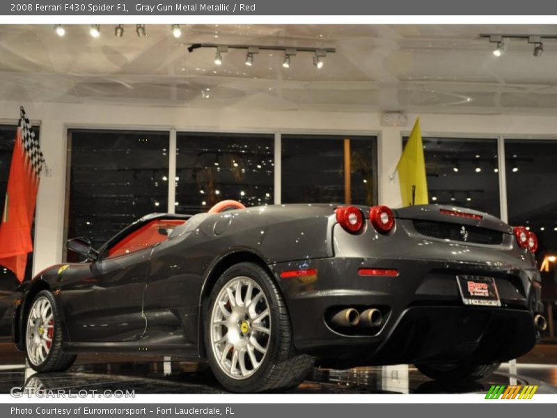 Gray Gun Metal Metallic / Red 2008 Ferrari F430 Spider F1