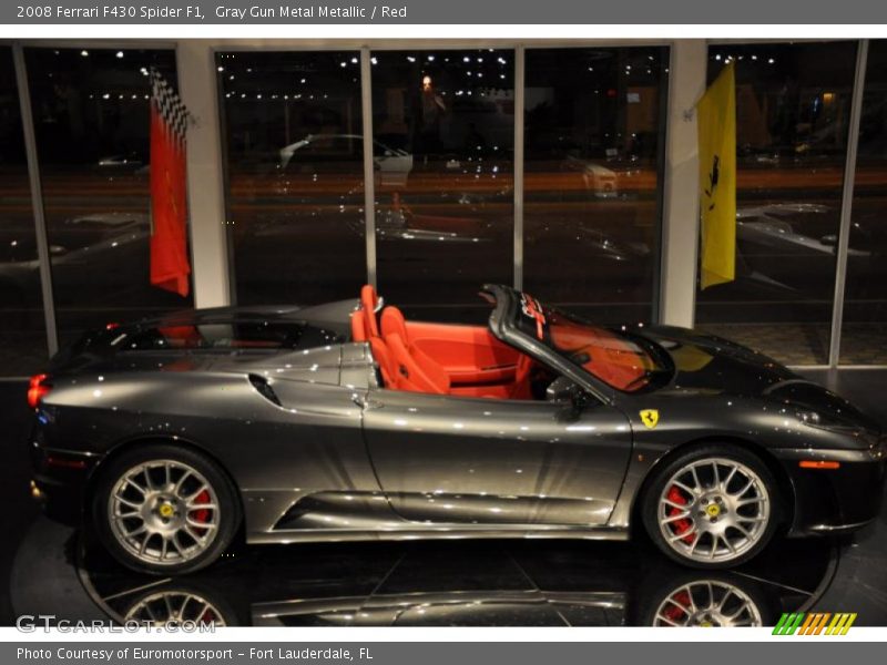 Gray Gun Metal Metallic / Red 2008 Ferrari F430 Spider F1
