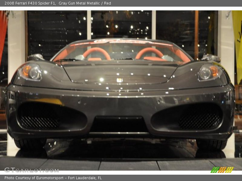 Gray Gun Metal Metallic / Red 2008 Ferrari F430 Spider F1
