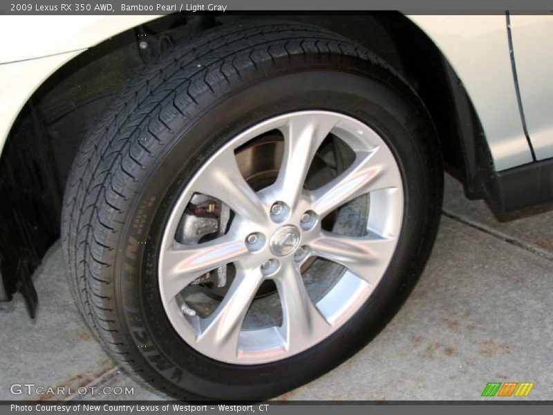 Bamboo Pearl / Light Gray 2009 Lexus RX 350 AWD
