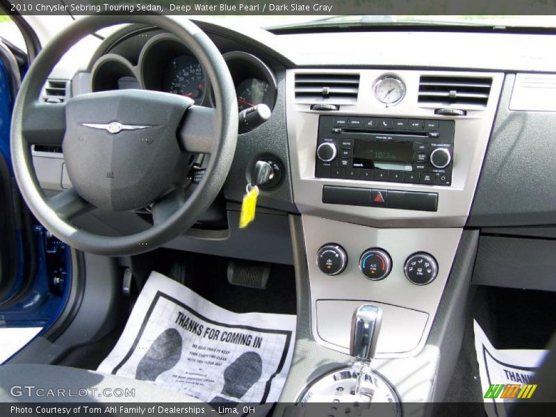 Deep Water Blue Pearl / Dark Slate Gray 2010 Chrysler Sebring Touring Sedan