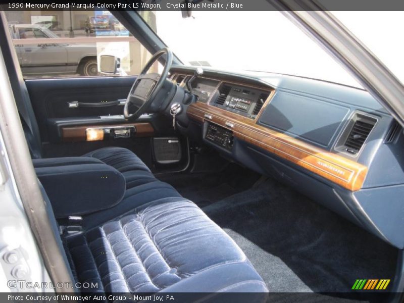 Crystal Blue Metallic / Blue 1990 Mercury Grand Marquis Colony Park LS Wagon