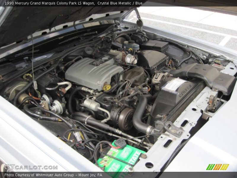 Crystal Blue Metallic / Blue 1990 Mercury Grand Marquis Colony Park LS Wagon
