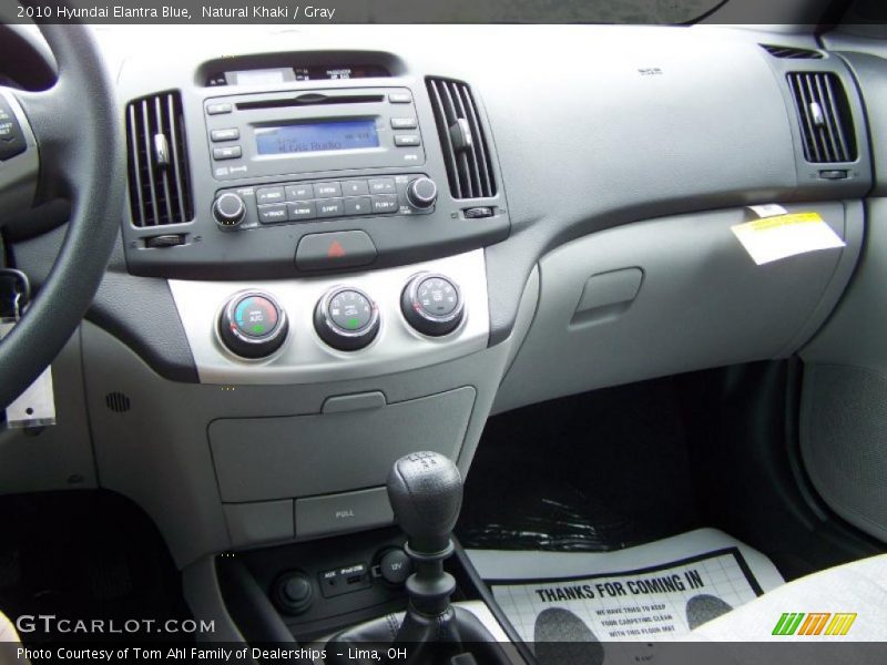 Natural Khaki / Gray 2010 Hyundai Elantra Blue