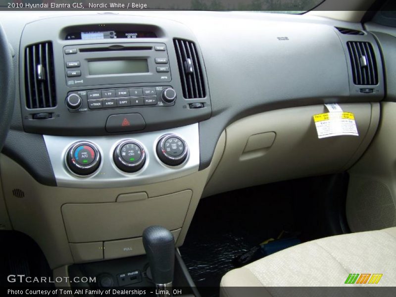 Nordic White / Beige 2010 Hyundai Elantra GLS