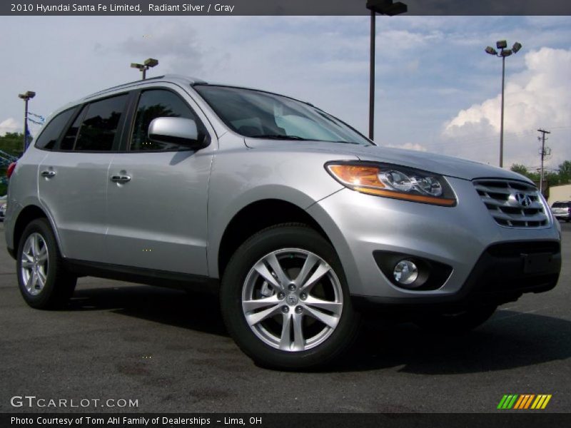 Radiant Silver / Gray 2010 Hyundai Santa Fe Limited